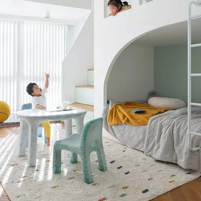 Nordic Kids Study Learning Desk Baby Reading Nook Small Tables Home Kindergarten Dining Chair Home Living Room Furniture