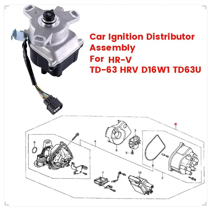 سيارة الإشعال الموزع الجمعية 30100-PEL-J01 30100-PE1-J01 TD63U لهوندا شعار HR-V TD-63 HRV D16W1 30100PELJ01