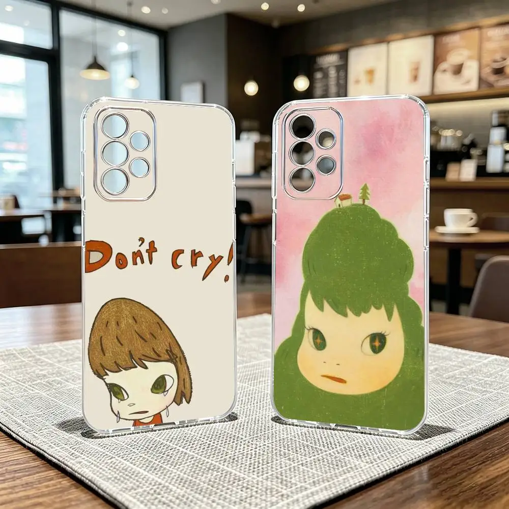 Y-Yoshitomo n-Naraz Phone Case Transparent Silicone Soft For Samsung S25,S24,S21,S22,S23,S30,Ultra,S20,Plus,Fe
