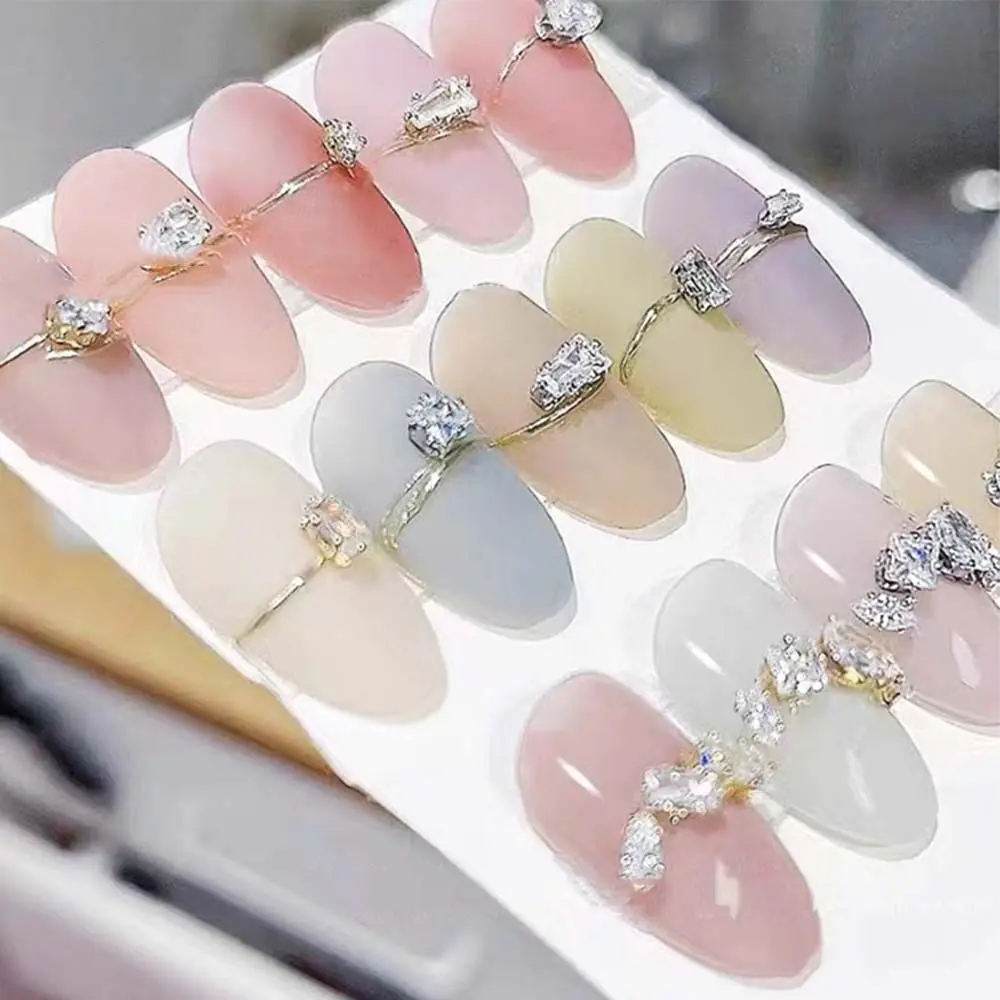 Zircon Square Nail Ornaments Water Drop Nail Jewelry Set Diamond Nail Decoration Crystal Nail Rhinestone Nail Art Charms