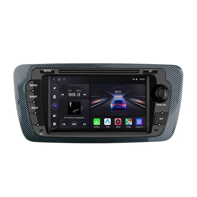 Junsun AI Sprach-Radio für Seat Ibiza 6J 2009–2013 Kabelloses CarPlay Android Auto 2DIN Autoradio mit Bluetooth DAB+ GPS RD