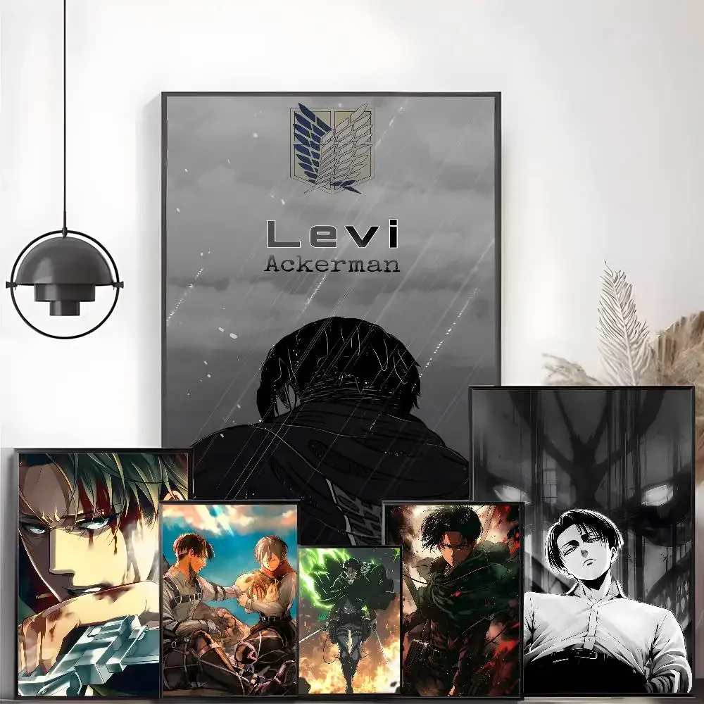 1PC Attack On Titan Levi Ackerman Poster Self-adhesive Stickers Are Suitable For Any Wall Surface Waterproof Moisture-proof
