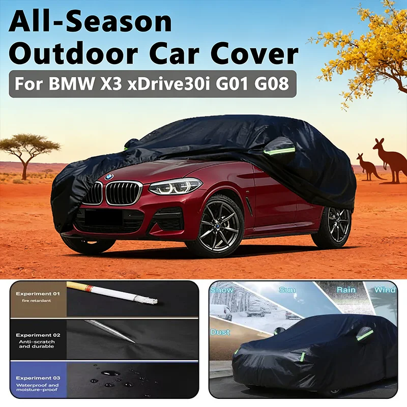 

Car covers for BMW X3 xDrive30i G01 G08 Outdoor Protection Full Car Covers Snow Cover Sunshade Waterproof Dustproof Exterior