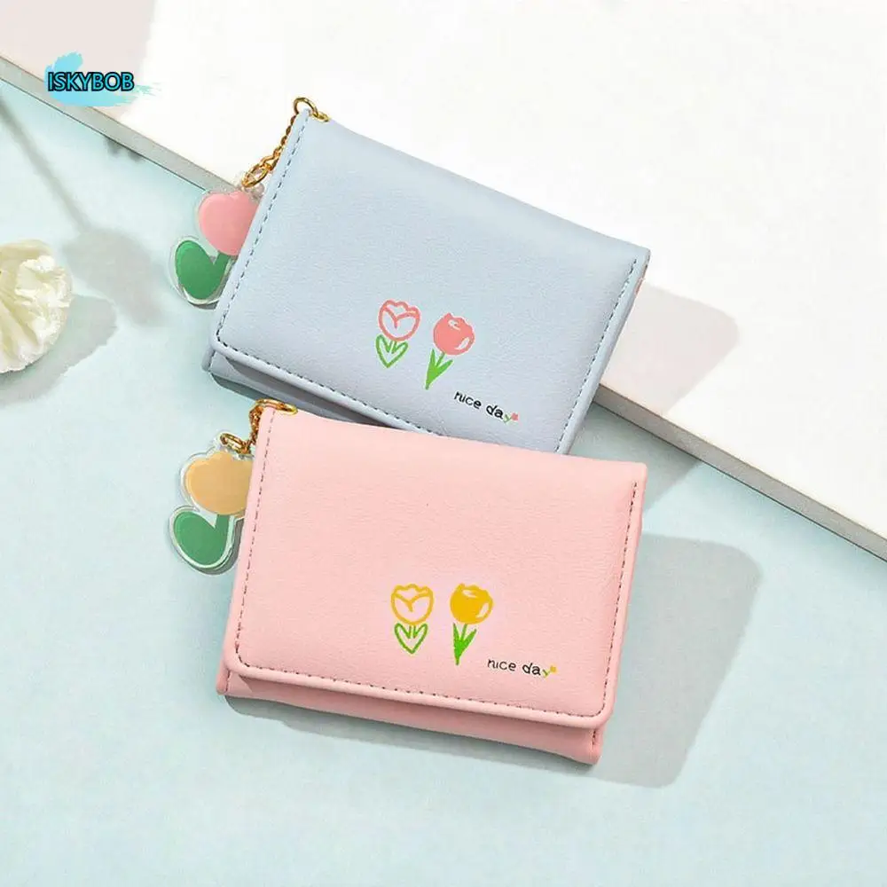 

Money Clip PU Leather Multi Card Pockets Clutch Bag Folded Bag Credit Card Clip Women Wallet Short Coin Purse Card Holder