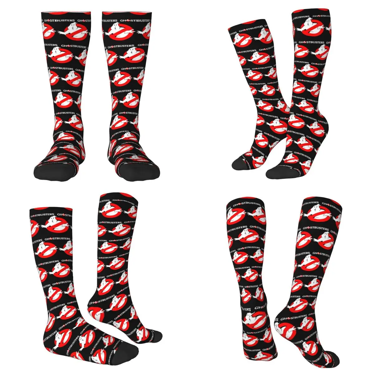 

All Seasons The GhostBusters Logo Pattern Socks Harajuku Sport Middle Tube Socks Soft Funny Stockings for Men Women