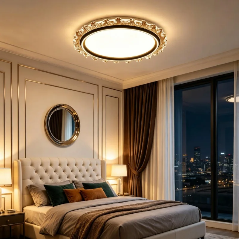 

Modern Acrylic LED Ceiling Light Dimmable Flush Mount Ceiling Lamp Suitable For Bedroom Living Room Study Room Home Lighting