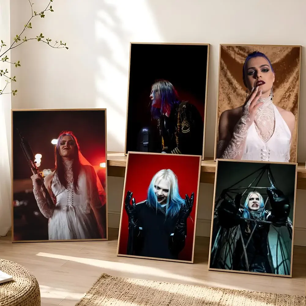 Kim D-Dracula Australia Singer Poster Stickers Painting Self-Adhesive Mural Wall Decals for Bedroom Living Room Home Decor Gift
