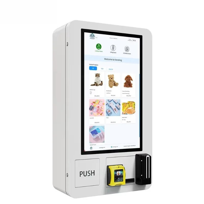 Custom Wall Mount Vending Machine Coin Age Verification Beverage Cigarette Vending Machine Combination ID/Credit Card