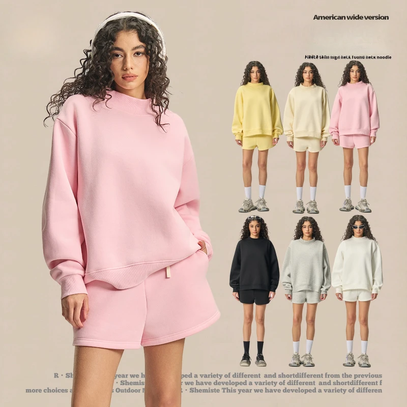 

Half Turtleneck Fleece Fleece Sweater Crew Neck Sweater Women Y2k Top Winter Clothes Women Oversized Sweater Long Sleeve Top