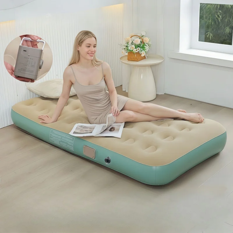 

Встроенная USB перезаряжаемая надувная кровать, одиночный надувной матрас для кемпинга, портативная уличная палатка для кемпинга, путешествий, кровать