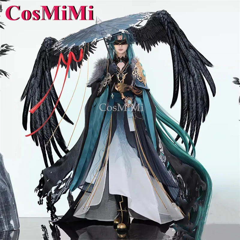 CosMiMi Game Genshin Impact Xiao Cosplay Costume Dijiang Umbrella-Holding Man Handsome Fashion Combat Uniform Role Play Clothing