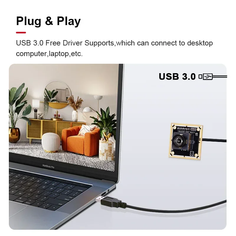 

In stock 5MP IMX335 Industrial PCBA Camera Module with 5mm 65-degree Distortionless Auto Focus 1920x1080 60fps Low Light USB3.0