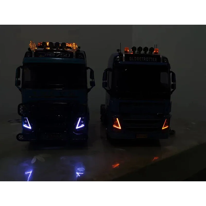 RC Dump Truck Simulation Front Lighting System Flowing Headlights for 1/14 TamiyaVOLVO 56360 FH16 750 Car Accessories