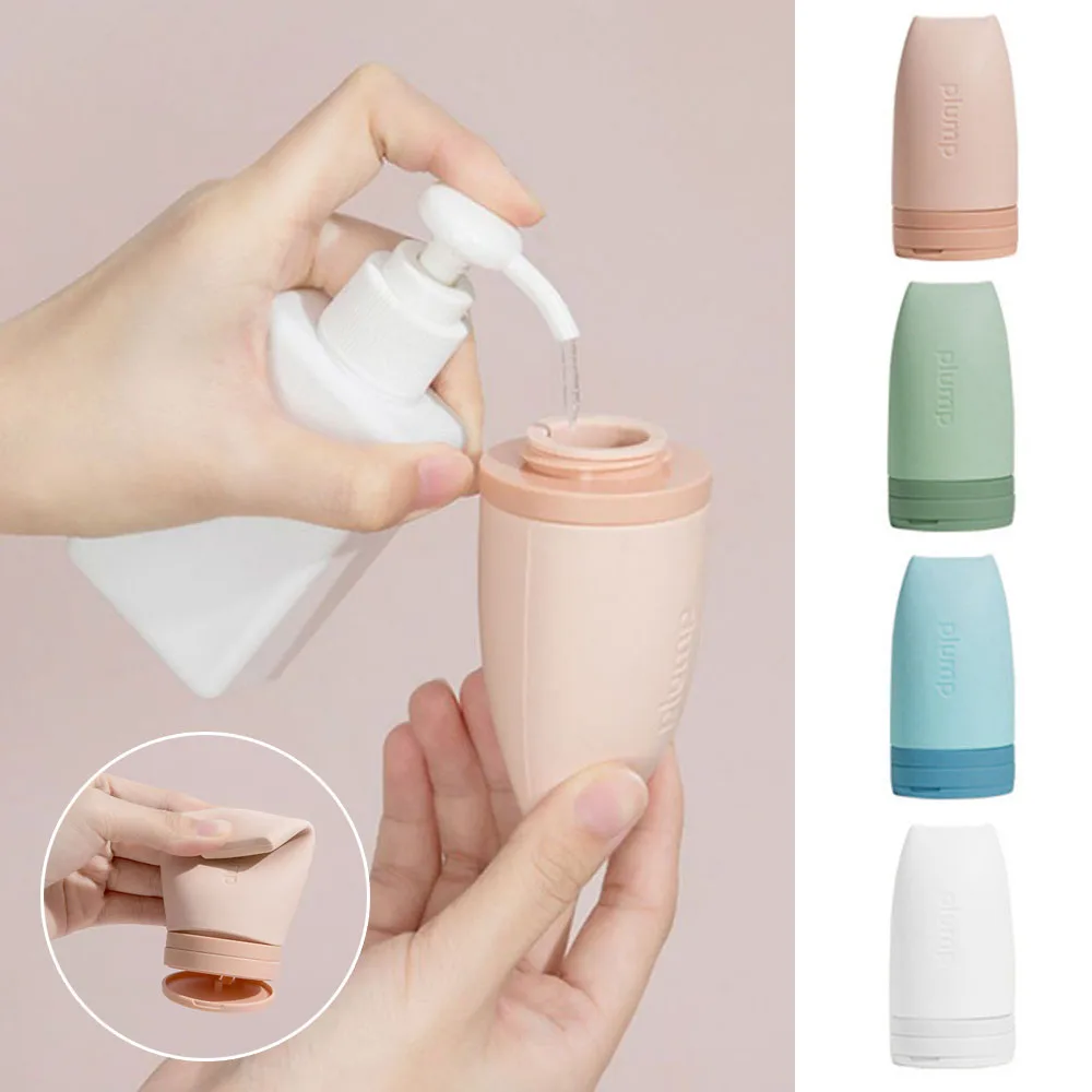 60/90ml Refillable Silicone Travel Bottle Leakproof Refillable Bottle for Shampoo Skin Care Products Portable Travel Supplies