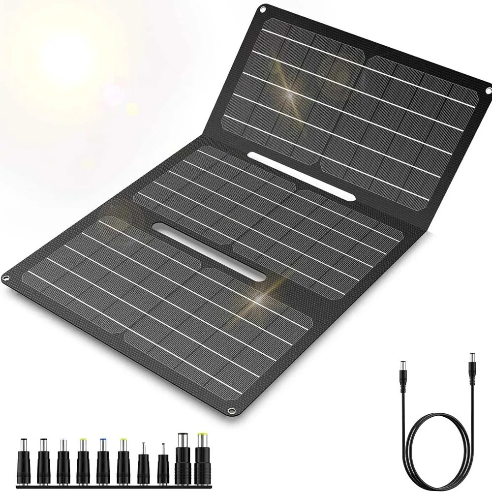 Portable Solar Panel for Power Station Solar Charger for Solar Generator Foldable Solar Panel for Camping RV Trip USB Ports