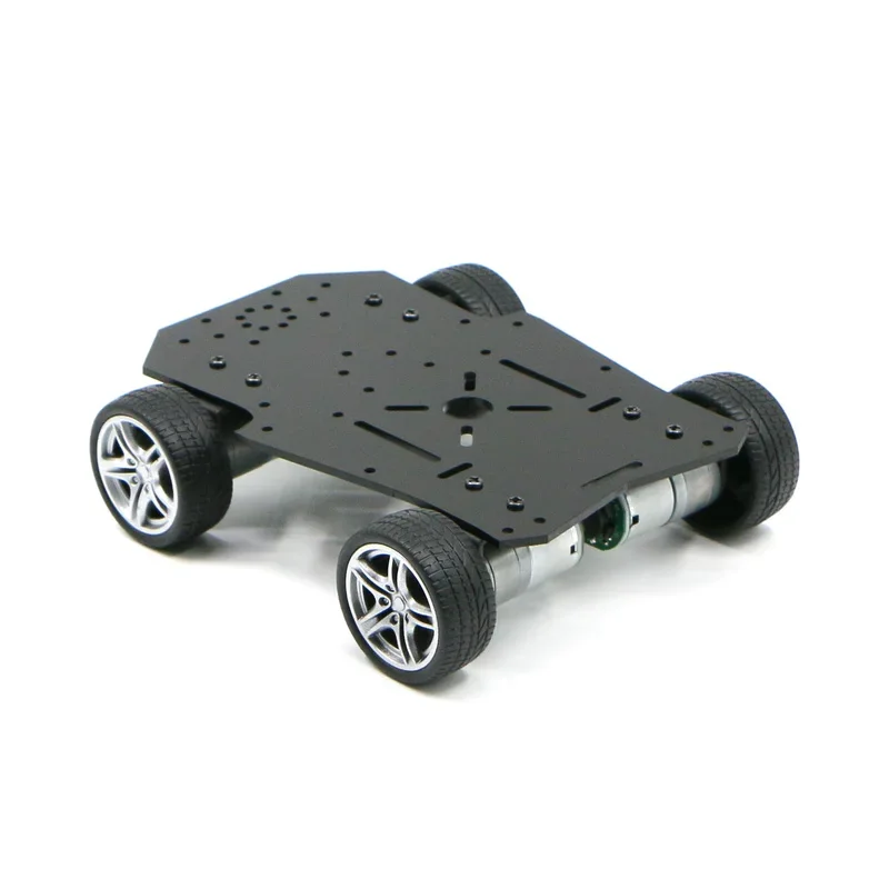 

Intelligent car chassis, four-wheel drive DC deceleration motor, electric vehicle with four-wheel width less than 15CM