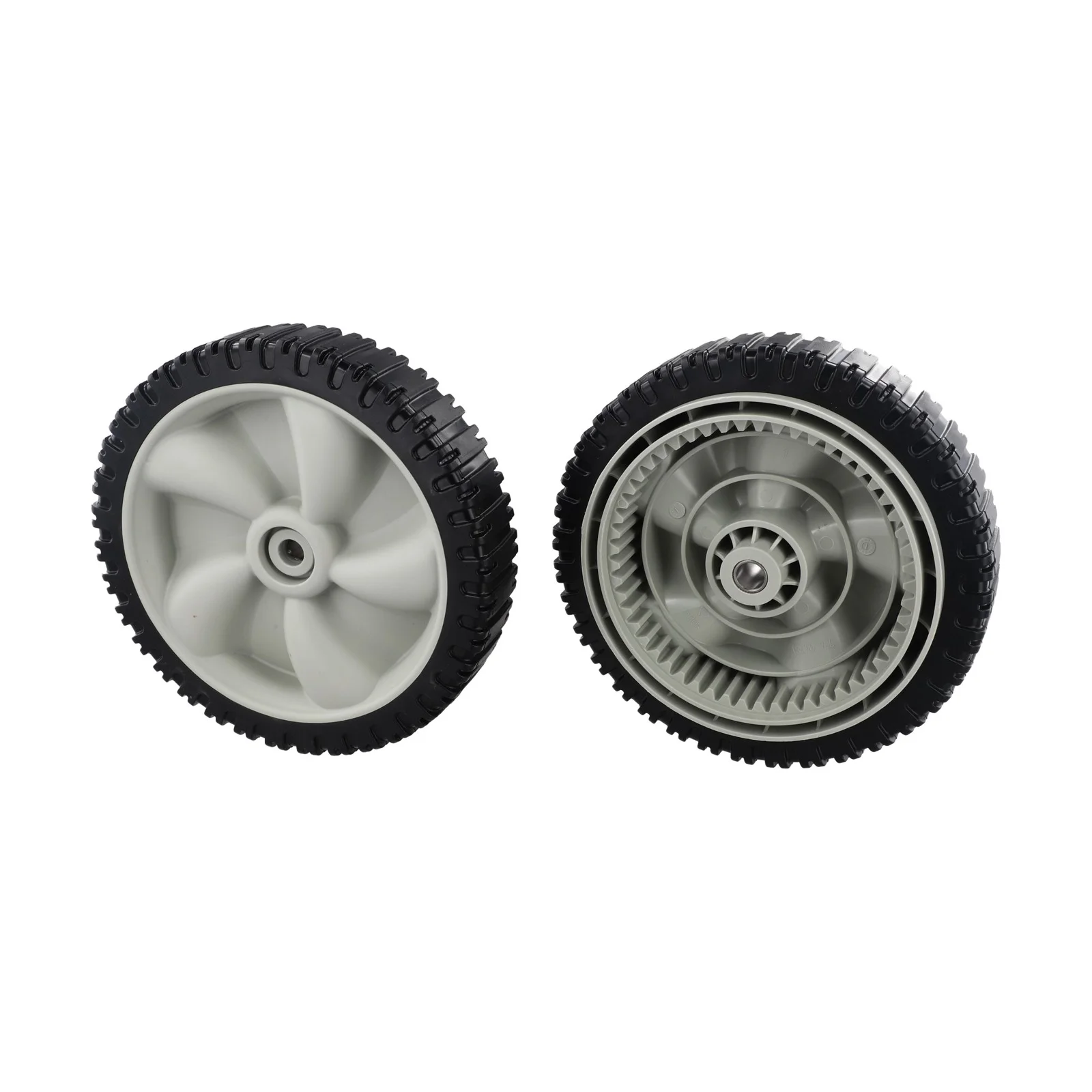 Lawn Mower Parts 8 Inch Mower Wheels Yard Work Easy Installation Process Enhanced Traction Design Easy Installation Lawn Wheels
