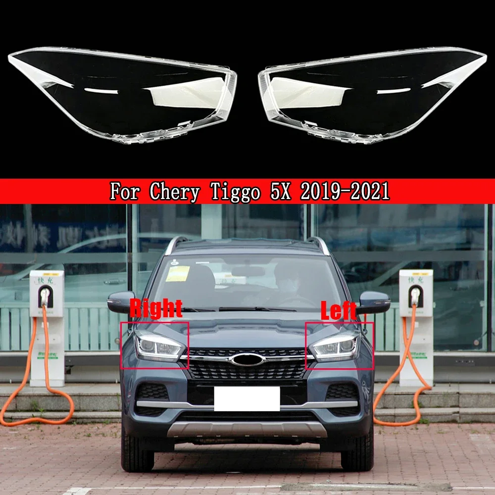 

Car Front Headlight Cover Hadlamps Transparent Lampshades Lamp Light Lens Glass Shell For Chery Tiggo 5X 2019-2021