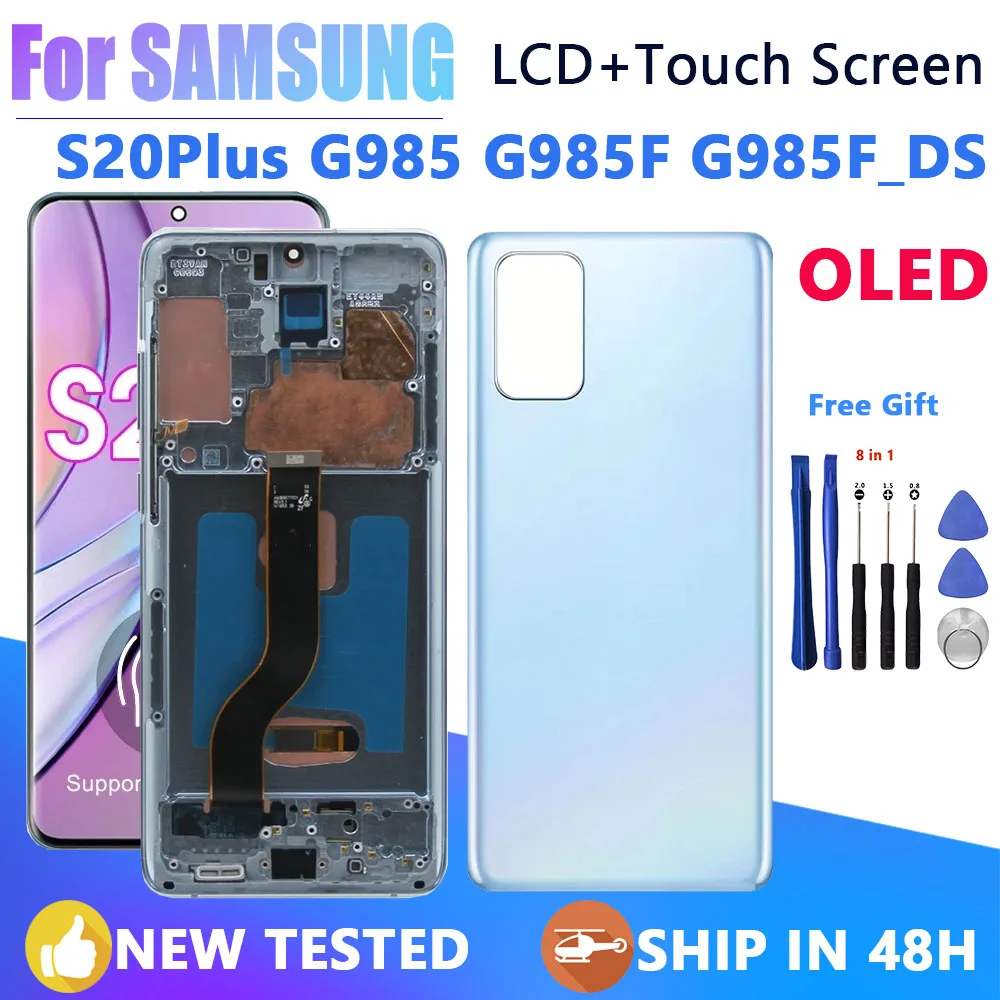 

6.7" OLED Screen for Samsung Galaxy S20 Plus G985F G986F Lcd Display Digital Touch Screen with Frame for Samsung S20 + LCD