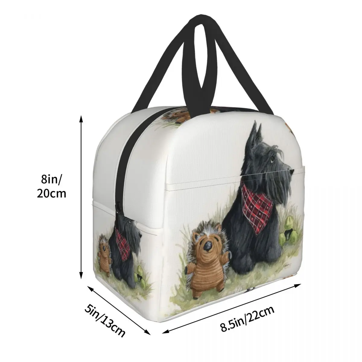 Scottish Terrier Resuable Lunch Boxes Women Multifunction Butterfly Scottie Dog Thermal Cooler Food Insulated Lunch Bag