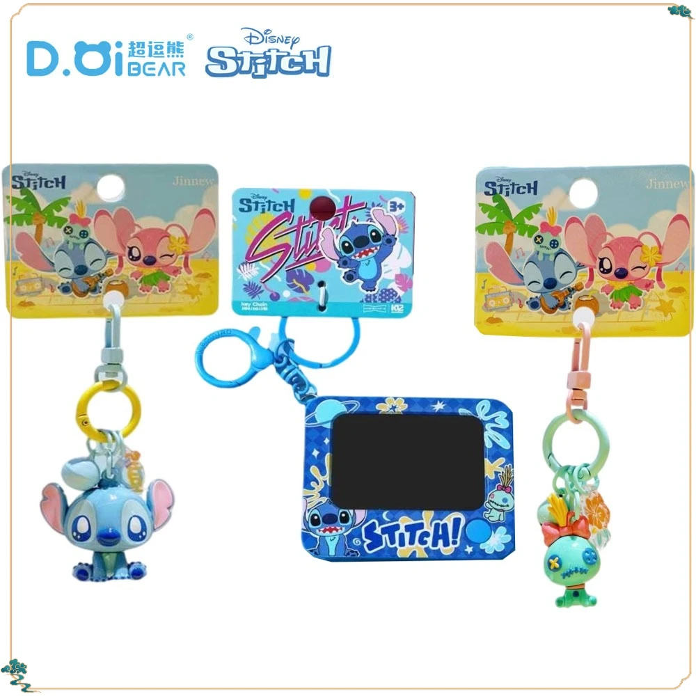 

Original Stitch Keychains Classic Animation Cute Cartoon Characters Mini Doll Model Car Keychain Bag Pendant Kids Birthday Gifts
