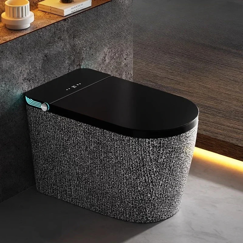 

Retro Chinese smart toilet automatic flush imitation stone siphon toilet foam shield instant no water pressure limit