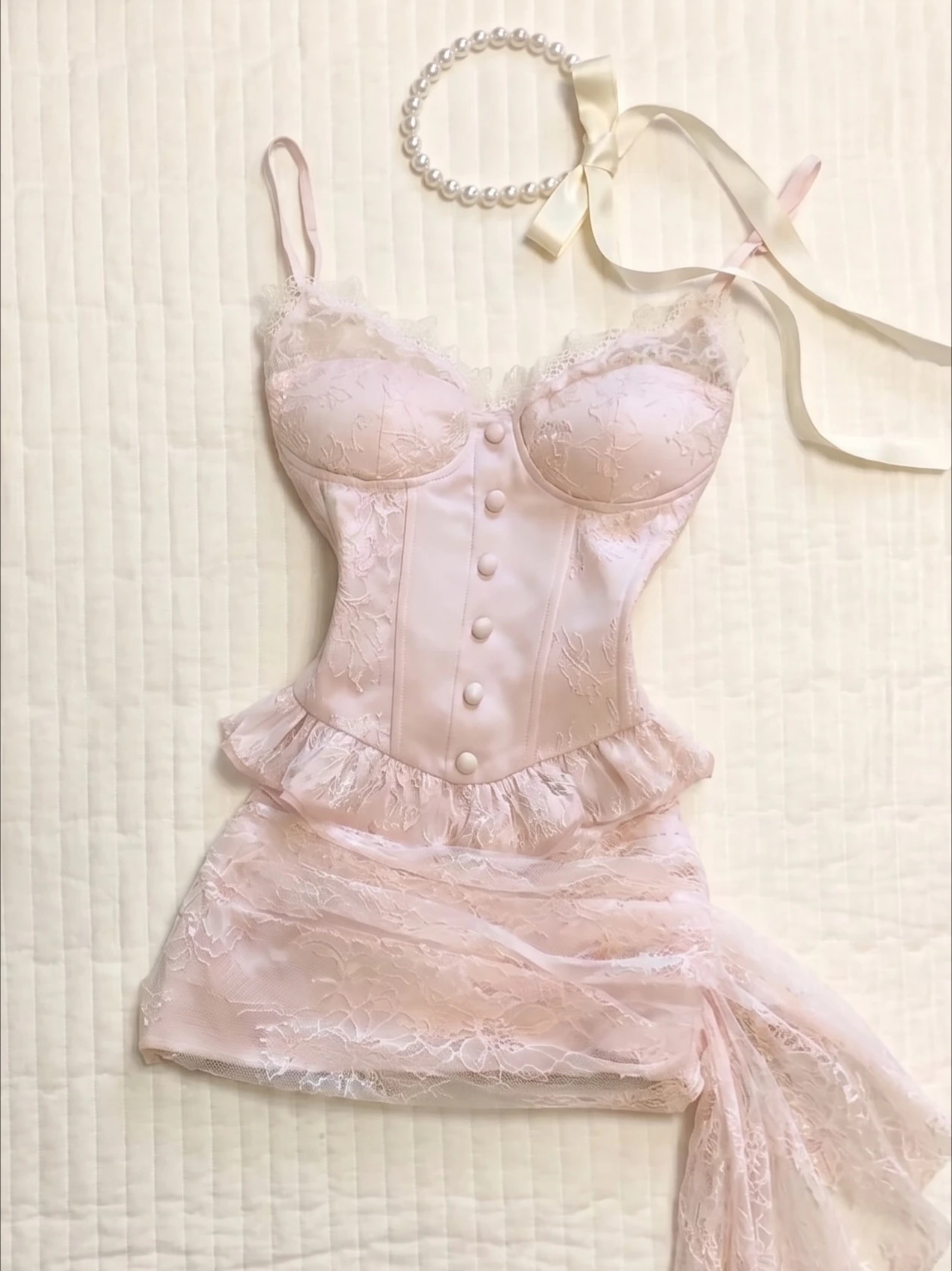 

2026 Summer Women Pure Desire Two Piece Outfit French Elegant Sexy Camisole Top High Waist Bodycon Skirt Daily Casual Clothes