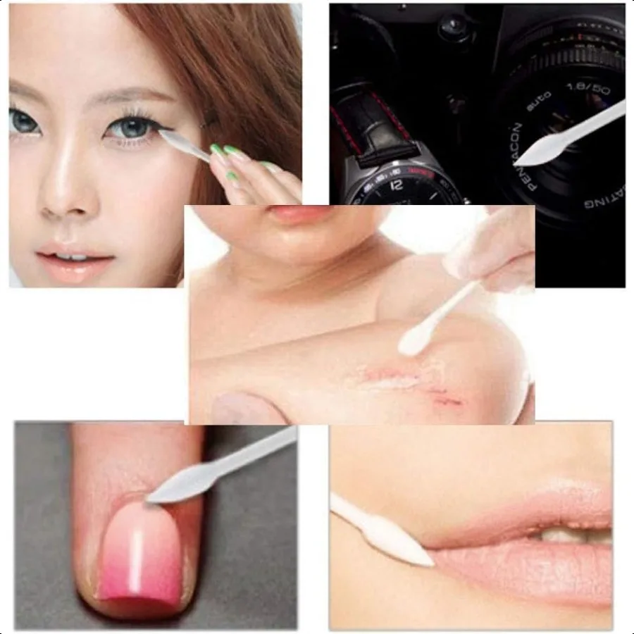 생분해성 종이 스틱 면봉 360개입 친환경 메이크업 면봉 (박스 포장, 뾰족한 끝 + 둥근 끝, 안전하고 강력한 흡수력)