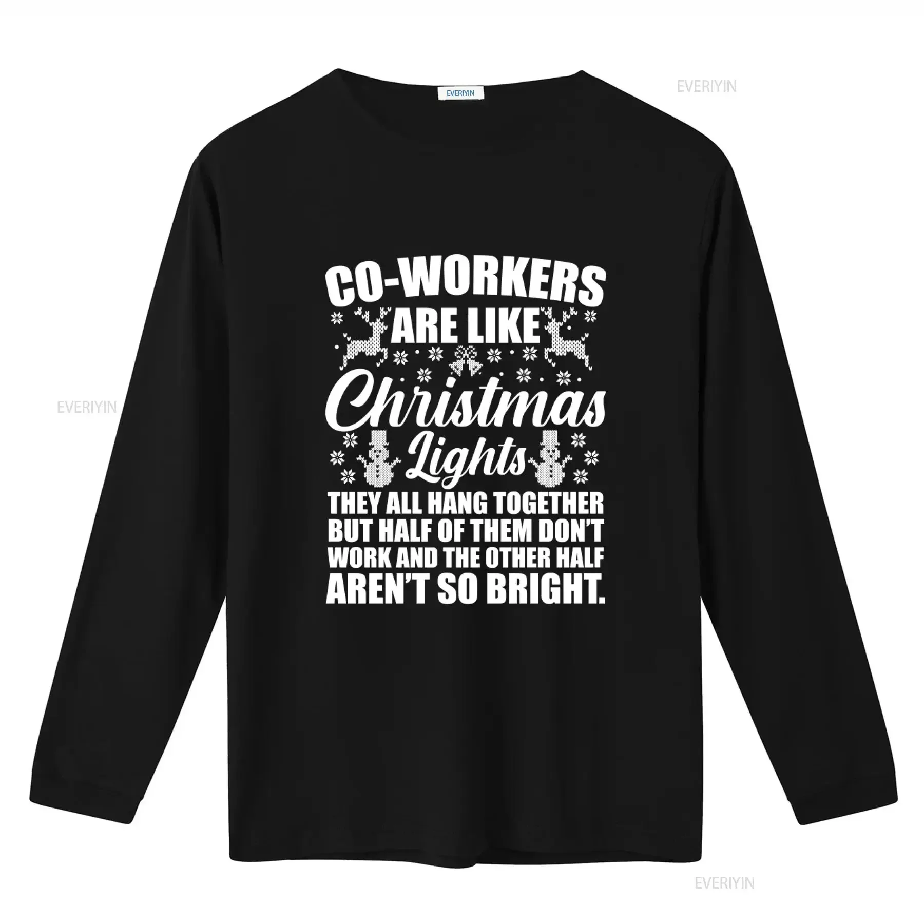 Funny Christmas Lights Co Workers T Shirt Coworkers Party Xmas  vintage Washed Comfortable designer clothes Soft Stretched