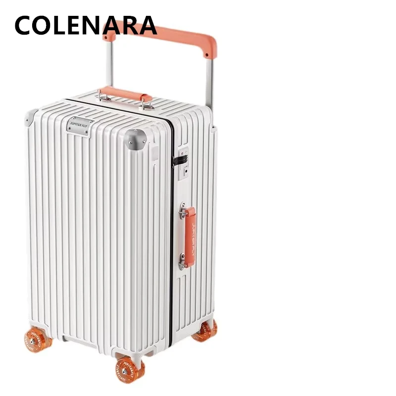 

COLENARA New Luggage 20 Inches Boarding Box 22"24"PC Trolley Case 26"28"30"lightweight Multifunctional with Wheels Suitcase