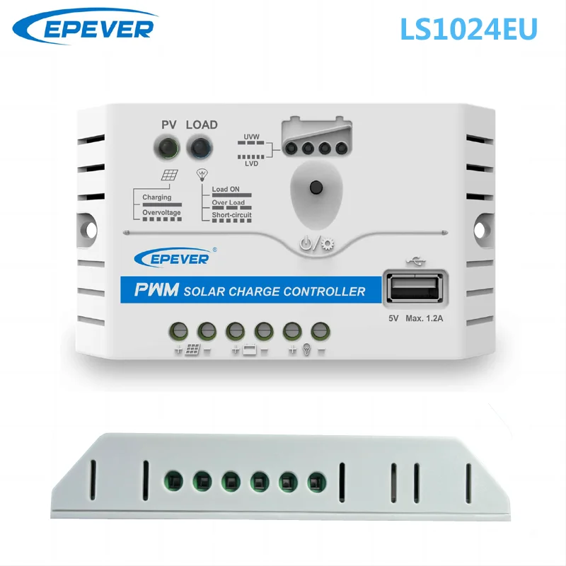 EPEPVER 10A 12V 12v24v battery charger controller solar panels system LS1012EU LS1024EU Solar controller 10amp New PWM series