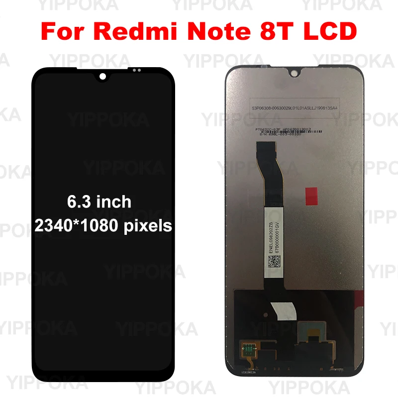 CHOICE For Xiaomi Redmi Note 8 LCD Display Xiaomi Redmi Note 8T Touch Screen Digitizer Assembly For M1908C3XG M1908C3JG