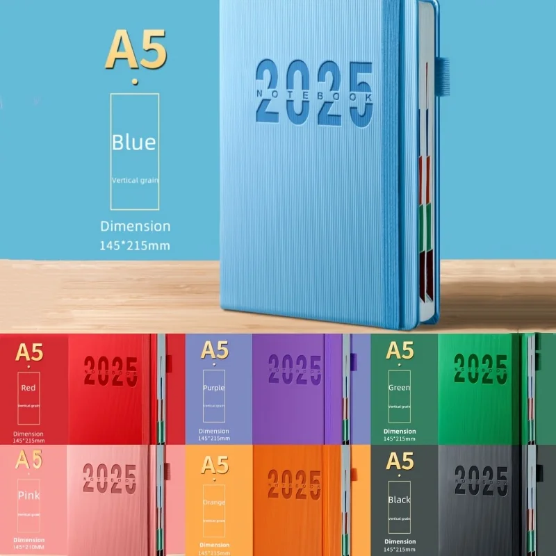 

2025 Planner 5.6'' x 8.3'', A5 Size Hardcover Calendar Planner, Blue, A Monthly, Weekly, Daily Planner Calendar, Appointment Boo