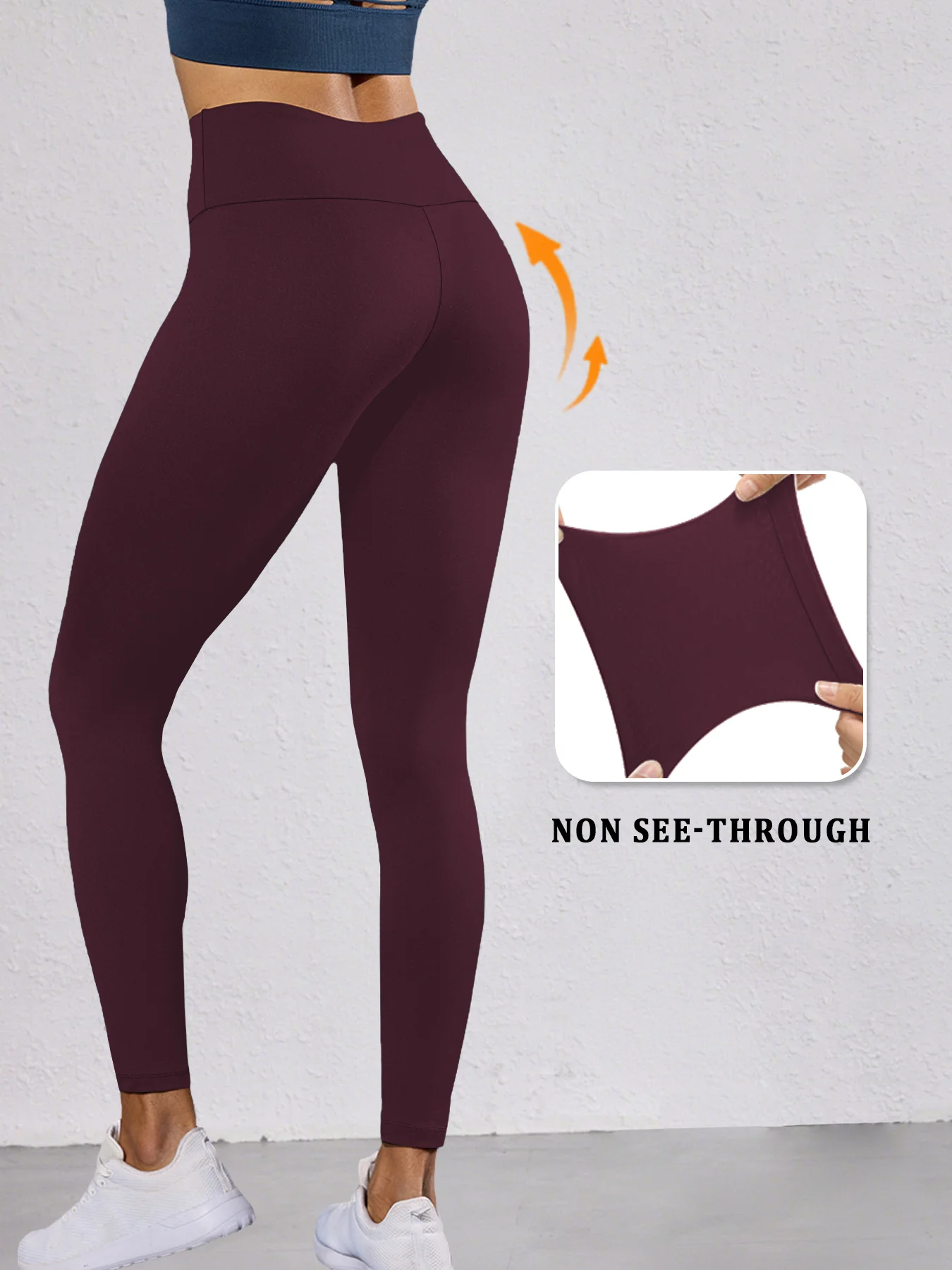 2 حزمة المرأة طماق فائقة النعومة عالية الخصر التحكم في البطن لا انظر من خلال تجريب اليوغا الجري الرياضية رفع الصالة الرياضية طماق #2