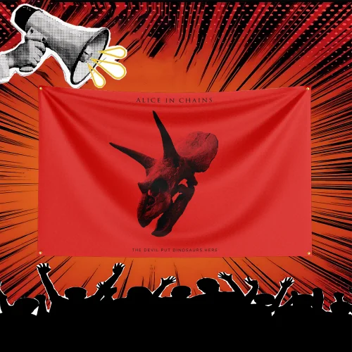 Alice in Chains Inspired Rock Music Flag 3x5 FT Polyester Banner For Bedroom Wall Decor Music Fans Gift