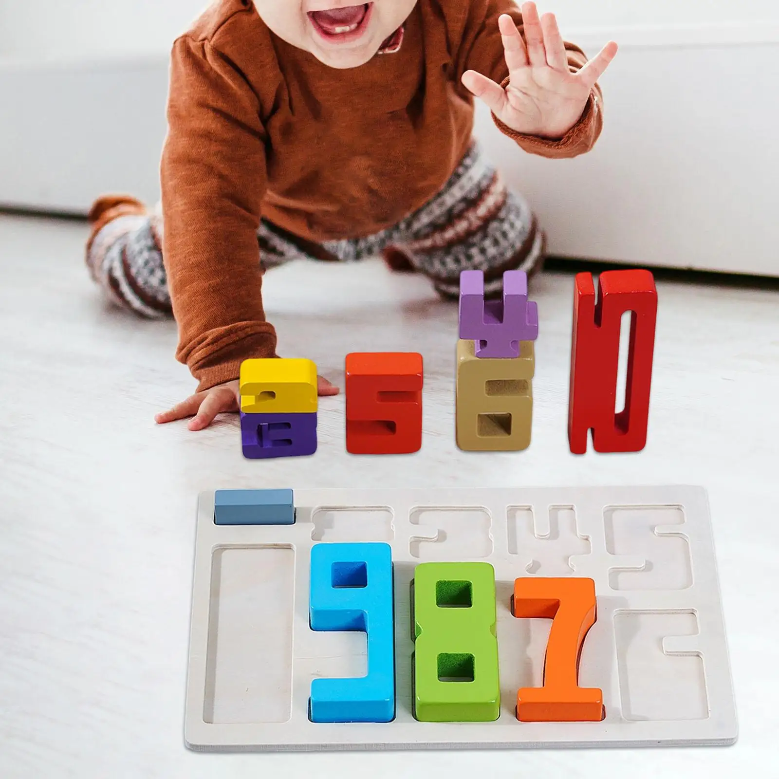 ตัวต่อไม้มอนเตสซอรี่ ของเล่นนับเลข ตัวต่อเสริมพัฒนาการ ฝึกทักษะการเรียนรู้สำหรับเด็กก่อนวัยเรียน