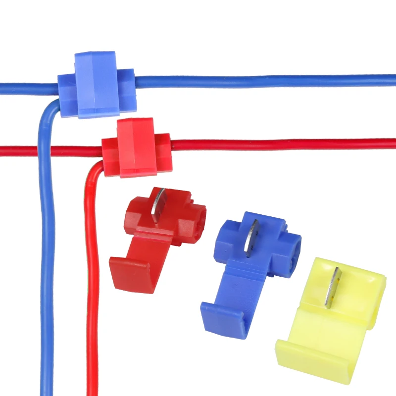 10-50pcs Wire Cable Connectors Scotch Lock Electric Quick Splice Terminals Crimp Non Destructive Without Breaking Line AWG 22-18