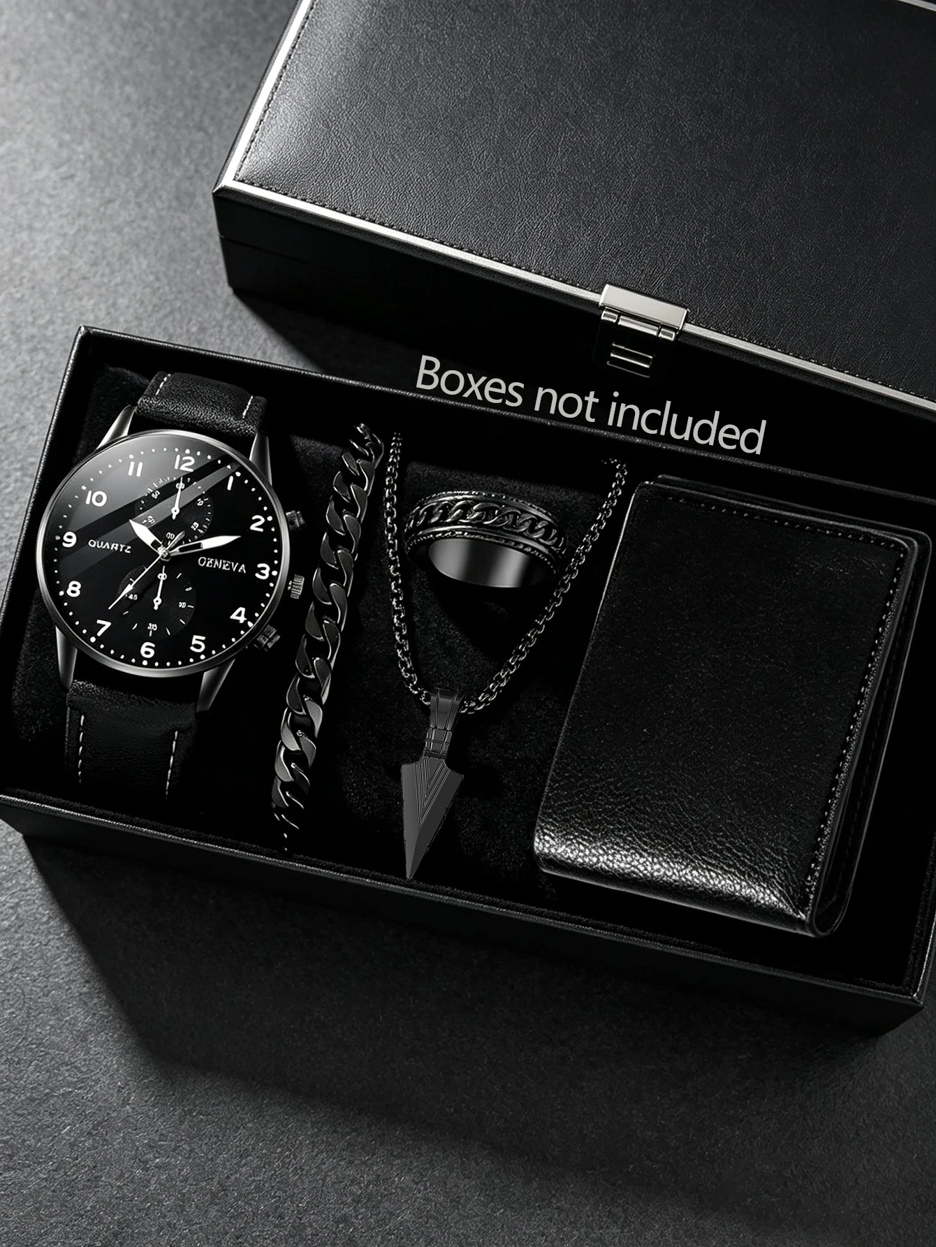 Jewelry Watches For Kids - 어린이용 블랙 PU 가죽 쿼츠 시계