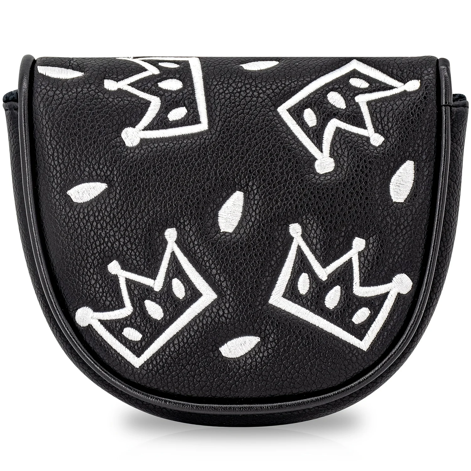1pc Golf Club Headcover - Crown Pattern Mallet Putter Headcover | Multiple Color Options | PU | Magnetic Closure