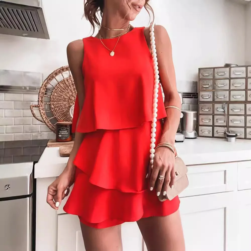 2022 primavera verão novo casual em camadas ins casa macacão irregular