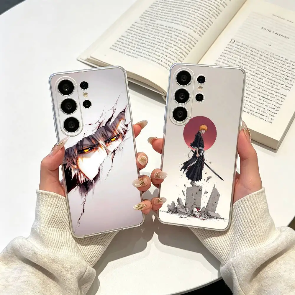 B-BLEACH-Ichigo Kurosaki Phone Case For Samsung S25,S24,S21,S22,S23,S30,Ultra,S20,Plus,Fe,Lite Transparent Cover