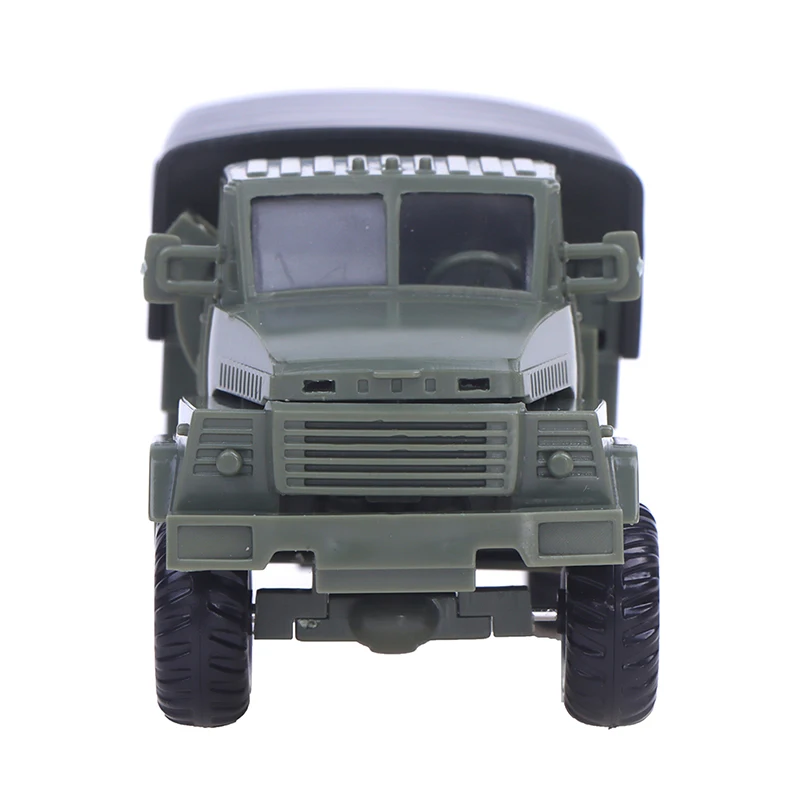 1Pc 1:72 Scale Ukraine Russian KrAZ-260 Tractor Military Vehicle Truck Toy Block Car Assembly Model Building DIY Army Collection