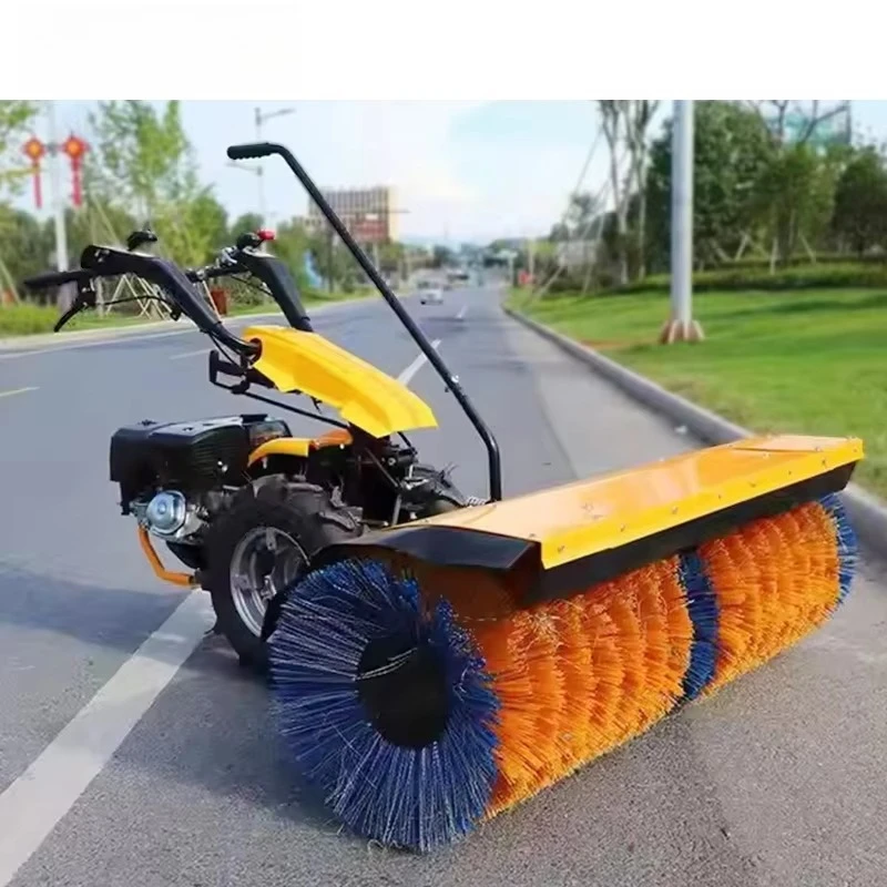 Fornitura in fabbrica Vari tipi Spazzaneve manuale Camminata dietro il camion spazzatrice da neve in vendita