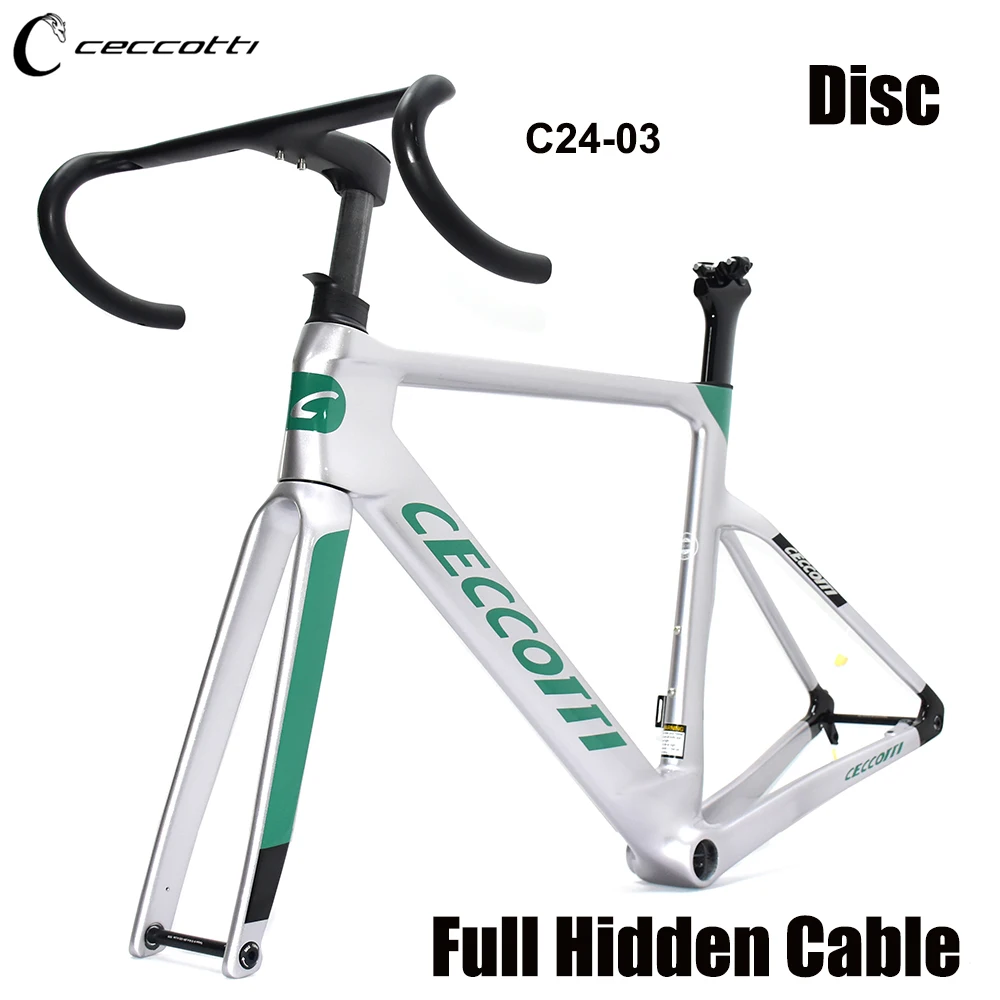 

Disc Brake Carbon Frame with Full Hidden Cable Design, Bicycle Frameset Road