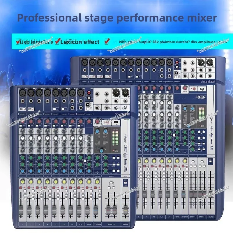 

S10 S12 S16 S22 Road Professional Stage Performance 16 Road Four Group Mixing Console Built-in Effects