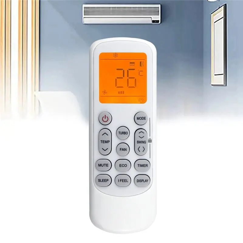 B76B Replacement Remote Control for PIONEER Air Conditioner with Backlight Functionality White ABS