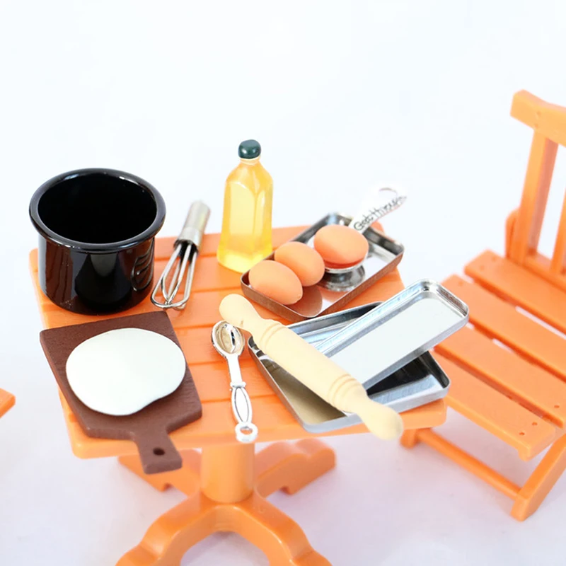 

1set Dollhouse Miniature Kitchen Cooking Baking Model DIY Doll Furniture Accessories