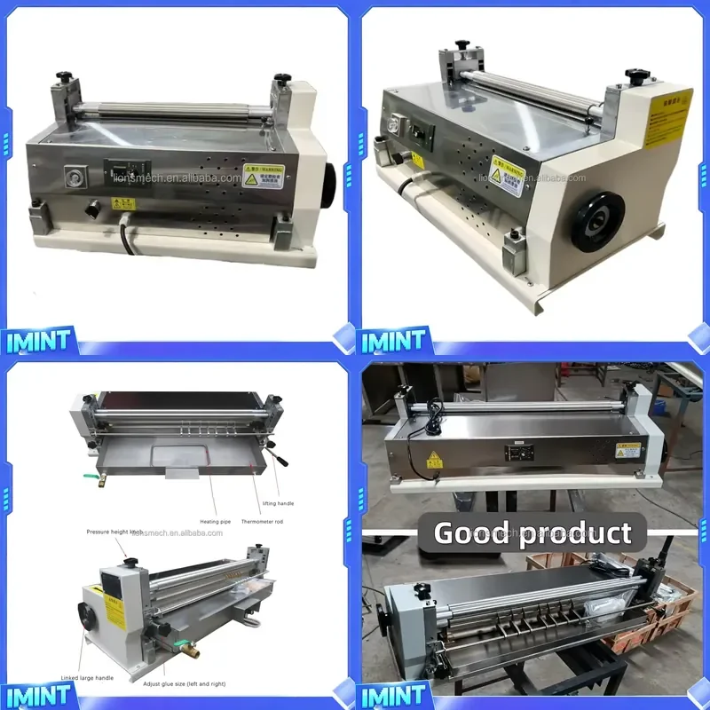 Semi-automatic Hot and Cold Desktop Paper Pasting Gluing Machines Paperboard Gluing Machinery Glue Pasting Machine for Sale