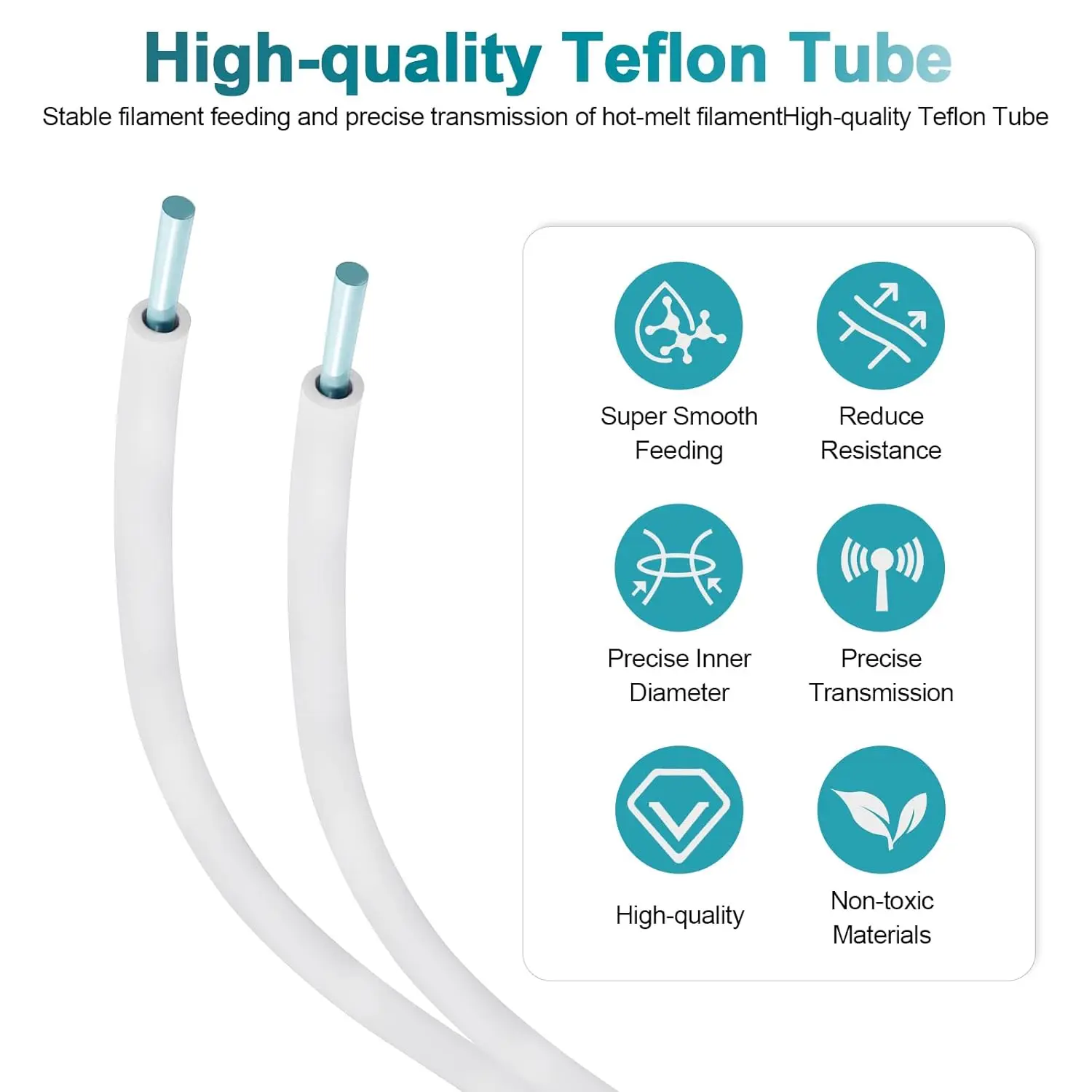 PTFE tube for Bambu Lab P1P AMS A1 mini 3D Printer Pipe Bowden Extruder 1.75mm Filament 2.5x4mm ,for A1 Mini/A1/P1P/P1S/X1C