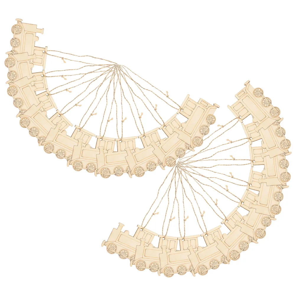 

20Pcs Wooden Train Head Cutouts Blank Smooth Surface DIY Craft Decorations Wood Slices for Party Home Office Wood Slice